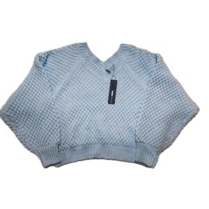 Blue Cotton Crop‎ Womens  Sweater Large Fashion Nova
